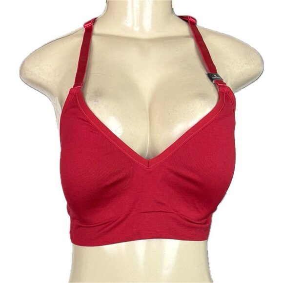 Torrid 1/XL Red Wireless Lightly Padded Lace Racerback Adjustable Strap Bralette - Picture 2 of 6